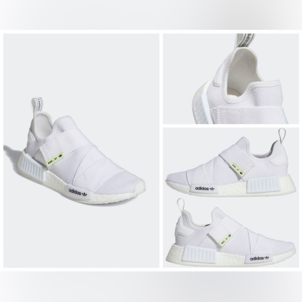 Adidas Originals Women's NMD_R1 Athletic Slip On Shoes Size 8.5 White NWT